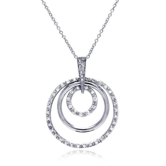 Sterling Silver Circle Necklace - Picture 1 of 4